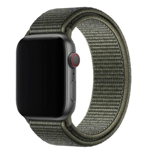 Pulseira Cinza Neutro Nylon Loop Premium SmartWatch 42-44Mm - Image 2