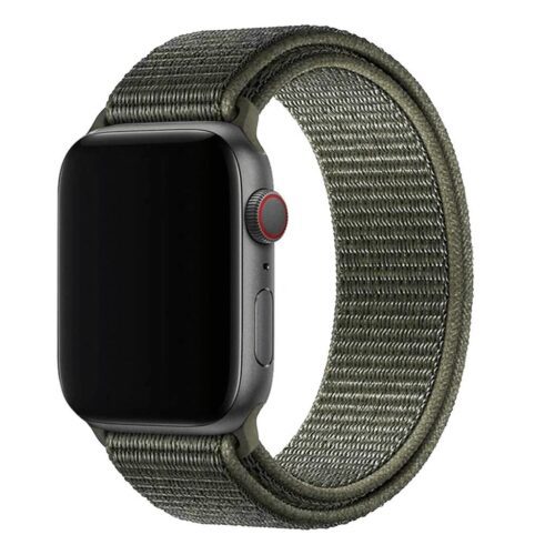 Pulseira Cinza Neutro Nylon Loop Premium SmartWatch 42-44Mm - Image 3