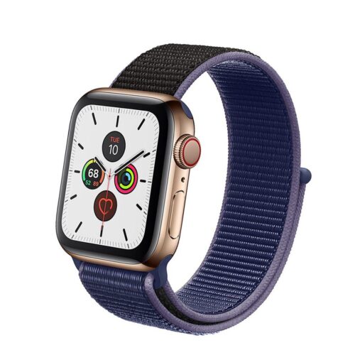 Pulseira Azul Meia Noite Nylon Loop Premium SmartWatch 38-40Mm - Image 3