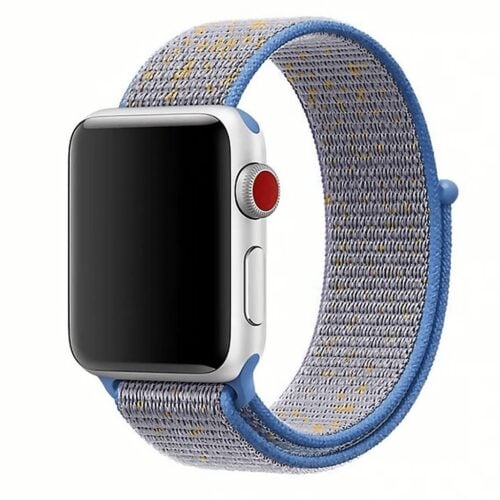 Pulseira Azul Florescente Nylon Loop Premium SmartWatch 42-44Mm - Image 3