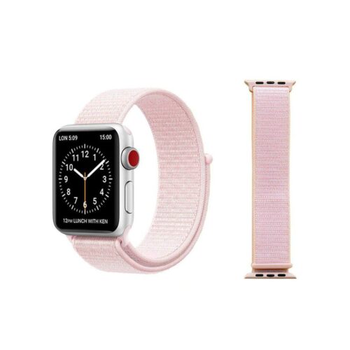 Pulseira Rosa Pérola Nylon Loop SmartWatch 42-44Mm - Image 8