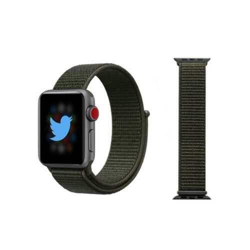 Pulseira Verde Militar Nylon Loop SmartWatch 38-40Mm - Image 5