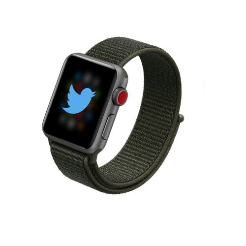 Pulseira Verde Militar Nylon Loop SmartWatch 38-40Mm - Image 4