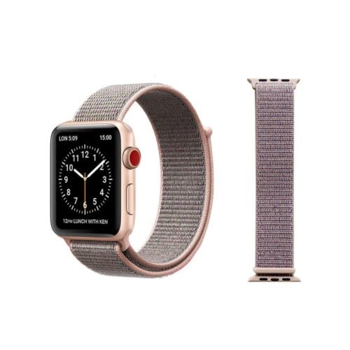 Pulseira Rosa Areia Nylon Loop SmartWatch 38-40Mm - Image 5