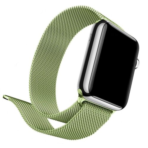 Pulseira Milanese Verde Pistache Para SmartWatch 42-44Mm - Image 9