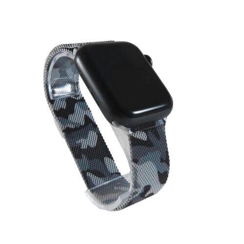 Pulseira Milanese Cinza Camuflado Para SmartWatch 42-44Mm - Image 6