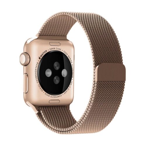 Pulseira Milanese Rose Gold Para SmartWatch 42-44Mm