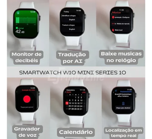Smartwatch W10 Mini 42mm Chatgpt Serie 10 Amoled Gps Brinde - Image 7