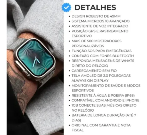 Smartwatch U3w Ultra Lançamento Microwear Responde Whatsapp - Image 11