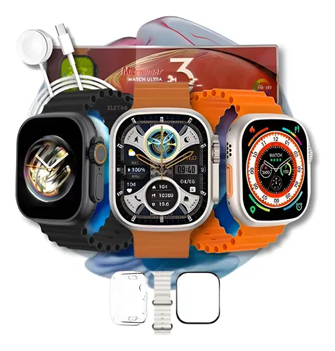 Relogio Smartwatch Watch Ultra 3 Série 10 Musica Gps Amoled