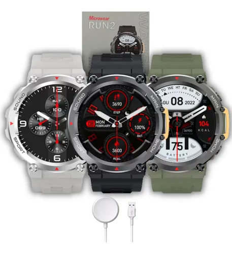 Smartwatch Microwear Run 2 Tela De 47mm Com Pulseira De Plástico