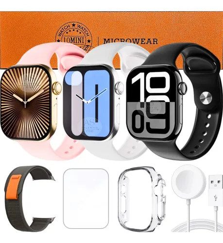 Smartwatch W10 Mini 42mm Chatgpt Serie 10 Amoled Gps Brinde