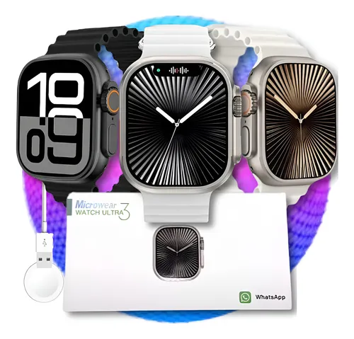 Smartwatch U3w Ultra Lançamento Microwear Responde Whatsapp